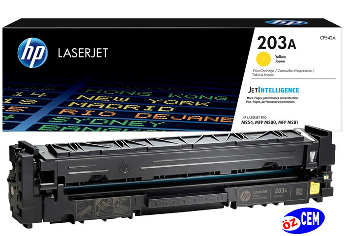 HP CF542A (203A-Pro M254-M280-M281) Orjinal Sarı Toner