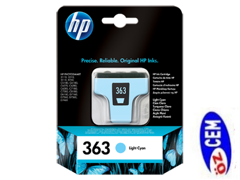 HP 363 (C8774EE) Orjinal Açık Mavi (Light Cyan) İnkJet Mürekkep Kartuşu