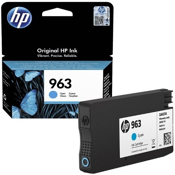 HP 963-3JA23AE (OfficeJet Pro 9010-9012-9013-9014-9016-9015-9019-9022-9023-9025) Orjinal Mavi Kartuşu