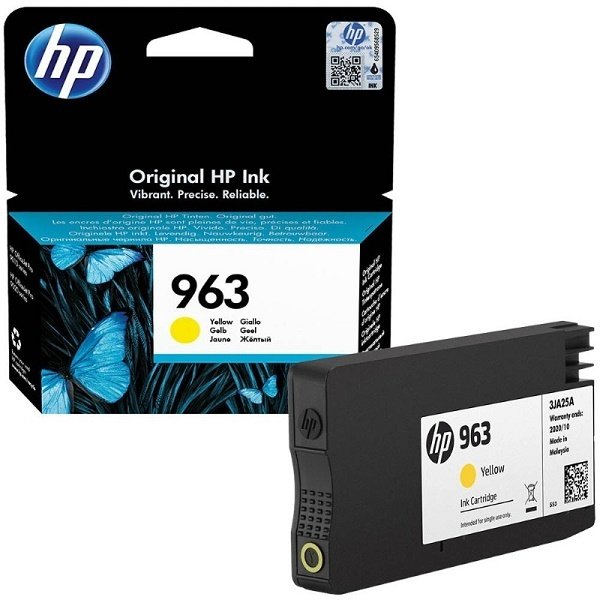 HP 963-3JA25AE (OfficeJet Pro 9010-9012-9013-9014-9016-9015-9019-9022-9023-9025) Orjinal Sarı Kartuşu