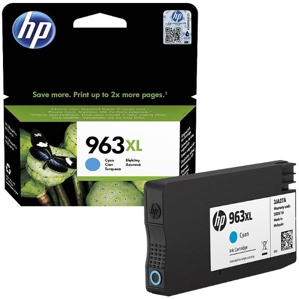 HP 963XL-3JA27AE (Pro 9010/Pro 9012/Pro 9013/Pro 9014/Pro 9015/Pro 9016/Pro 9019/Pro 9020/Pro 9020/Pro 9022/Pro 9023/Pro 9025) Orjinal Mavi Kartuşu