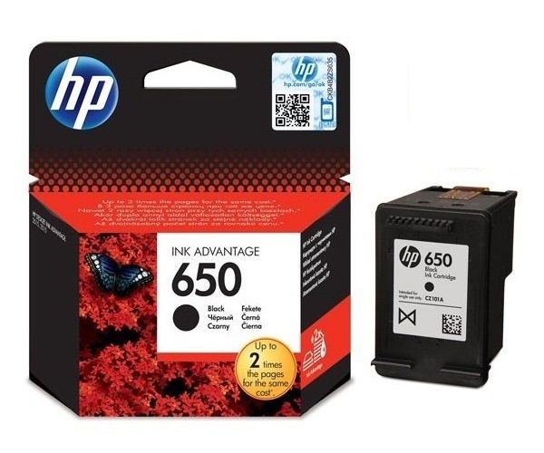 HP 650 (CZ101AE-1015-1515-1516-2515-2545-2546-2645-3515-3545-4645) Orjinal Siyah Kartuşu