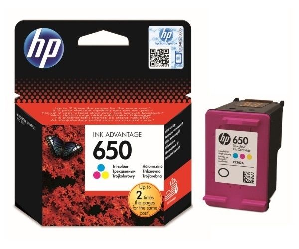 HP 650 (CZ102AE-1015-1515-1516-2515-2545-2546-2645-3515-3545-4645) Orjinal Renkli Kartuşu