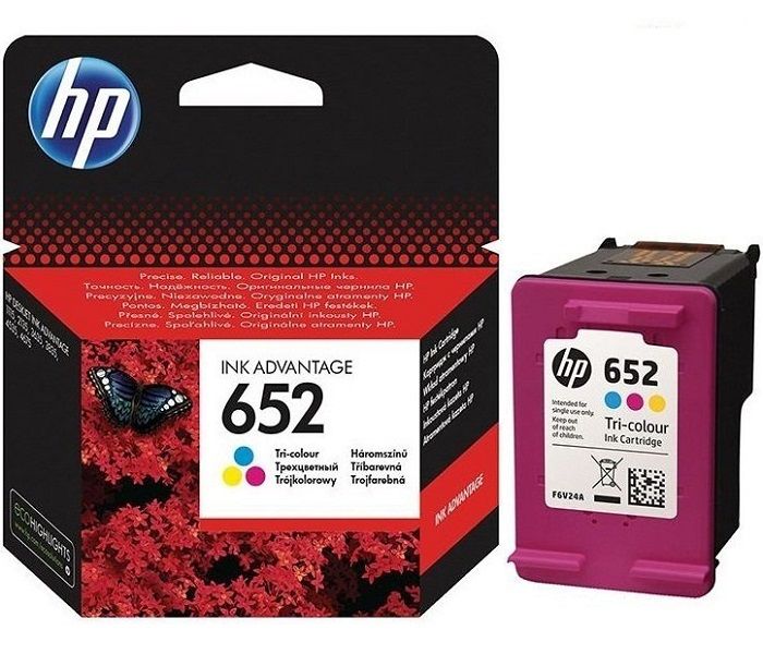 HP 652-F6V24AE (1115-2135-2136-3635-3636-3775-3785-3787-3790-3835-4535-4675-5075-5085-5275-5675) Orjinal Renkli Kartuşu
