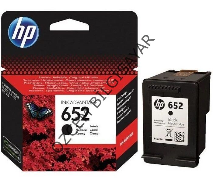 HP 652-F6V25AE (1115-2135-2136-3635-3636-3775-3785-3787-3790-3835-4535-4675-5075-5085-5275-5675) Orjinal Siyah Kartuşu