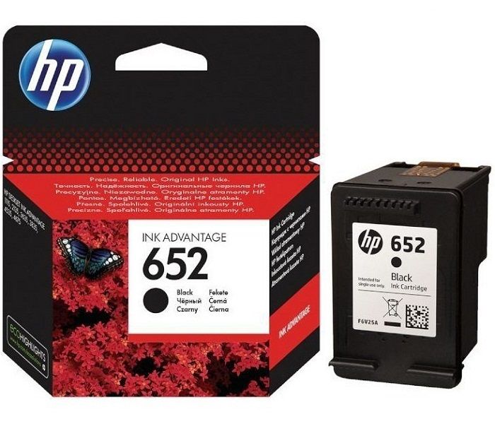 HP 652-F6V25AE (1115-2135-2136-3635-3636-3775-3785-3787-3790-3835-4535-4675-5075-5085-5275-5675) Orjinal Siyah Kartuşu