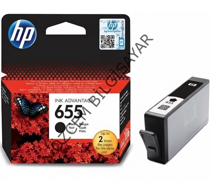 HP 655-CZ109AE (Deskjet 3520-3525-4610-4615-4625-5520-5525-6520-6525) Orjinal Siyah Kartuşu