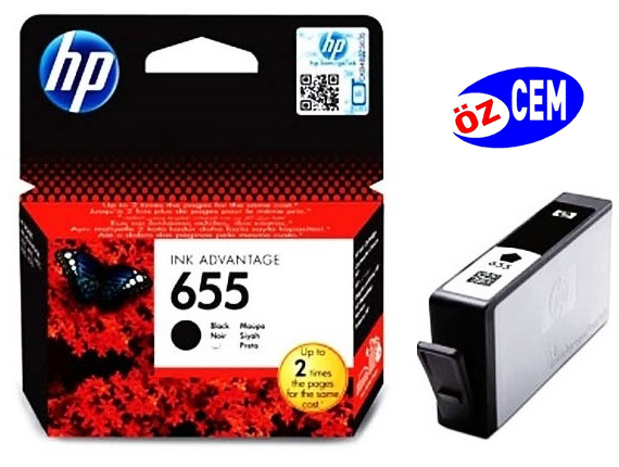 HP 655-CZ109AE (3525-4615-4625-5525) Orjinal Siyah (Black) Kartuşu