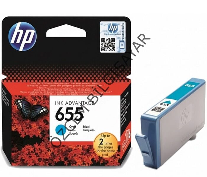 HP 655-CZ110AE (Deskjet 3520-3525-4610-4615-4625-5520-5525-6520-6525) Orjinal Mavi Kartuşu