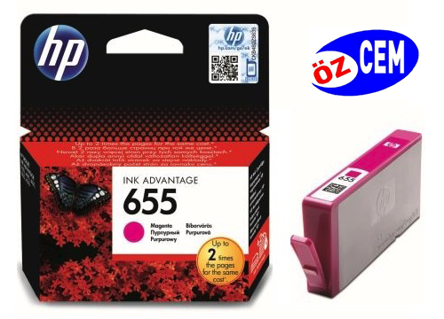 HP 655-CZ111AE (3525-4615-4625-5525) Orjinal Kırmızı (Magenta) Kartuşu