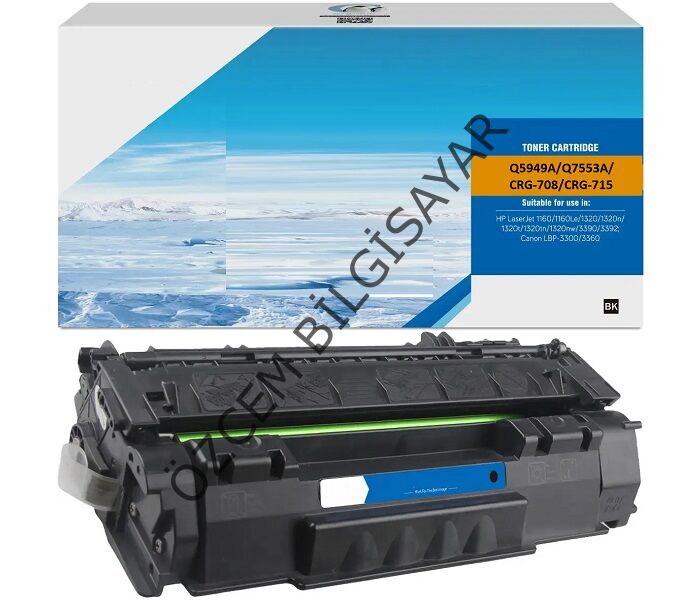 HP Q5949A-49A (1160-1320-3390-3392) Muadil Siyah Toner