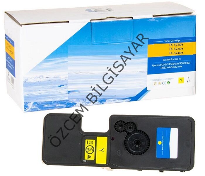 Kyocera TK-5220Y (M5521-P5021) Muadil Sarı Toner