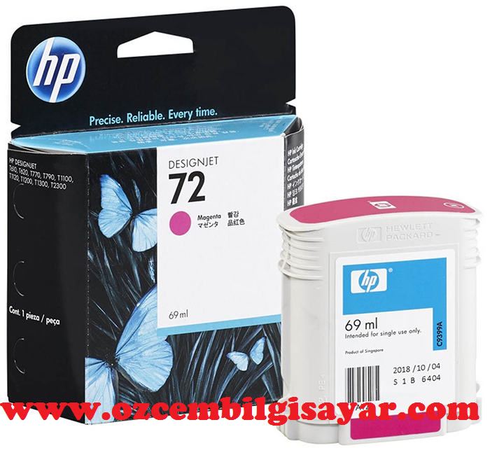HP 72-C9399A (T610-T620-T770-T790-T795-T1100-T1120-T1200-T1300-T2300) Orjinal Kırmızı Kartuşu