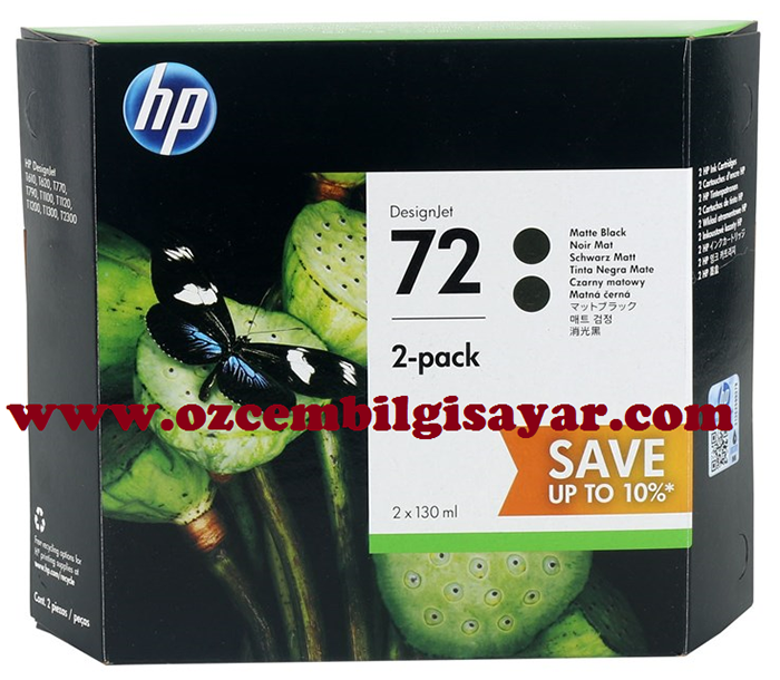 HP 72-P2V33A (T610-T620-T770-T790-T795-T1100-T1120-T1200-T1300-T2300) Orjinal Mat Siyah Kartuşları
