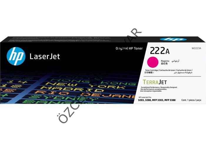 HP W2223A-222A (Pro 3201-Pro 3203-Pro 3204-Pro 3288-Pro MFP 3303-Pro MFP 3388) Orijinal Kırmızı Toner