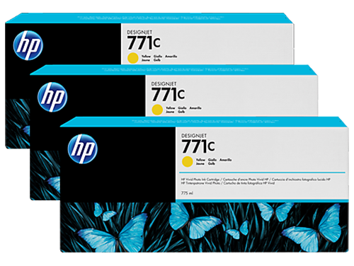 HP 771C-B6Y34A (Z6200-Z6600-Z6680) 3'Lü Orjinal Sarı Kartuşu