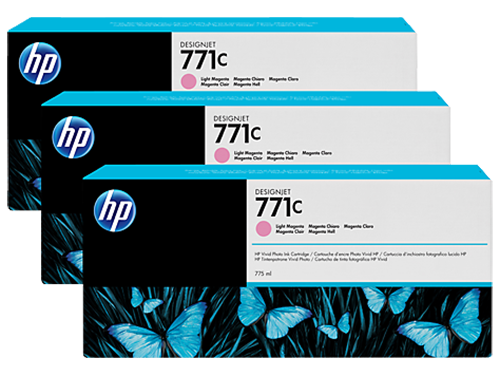 HP 771C-B6Y35A (Z6200-Z6600-Z6680) 3'Lü Orjinal Açık Kırmızı Kartuşu