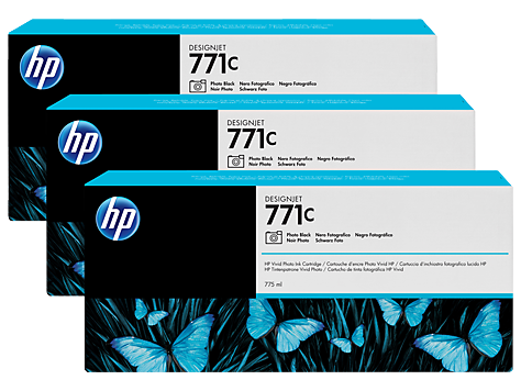 HP 771C-B6Y37A (Z6200-Z6600-Z6680) 3'Lü Orjinal Fotoğraf Siyah Kartuşu
