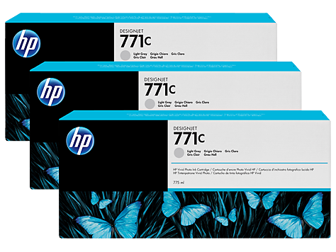 HP 771C-B6Y38A (Z6200-Z6600-Z6680) 3'Lü Orjinal Açık Gri Kartuşu