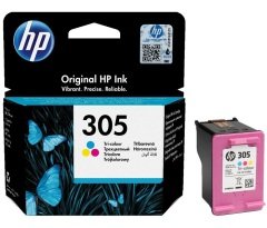 HP 305-3YM60AE (DeskJet 2300-2320-2700-2710-2720-2721-2722-2723-2724-2810-2820-2821-2822-2823-4100-4110-4120-4122-4130-ENVY 6000-6010-6015-6020-6022-6030-6032-6052-6055-6058-6400-6420-6422-6430-6432-6452-6454-6455-6458-6475) Orjinal Renkli Kartuşu