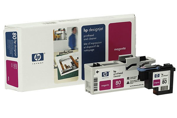 HP 80 (C4822A) Orjinal Kırmızı Baskı Kafası ve Baskı Kafası Temizleyicisi