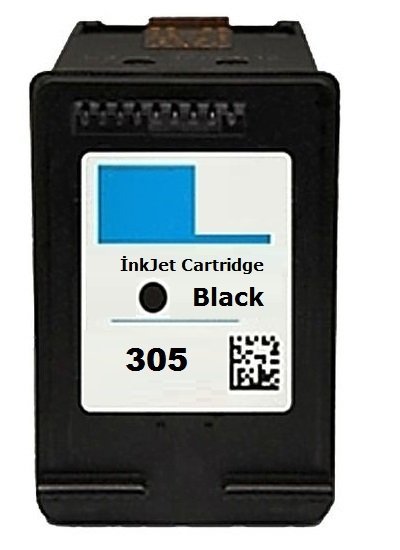 HP 305-3YM61AE (DeskJet 2300-2320-2700-2710-2720-2721-2722-2723-2724-2810-2820-2821-2822-2823-4100-4110-4120-4122-4130-ENVY 6000-6010-6012-6015-6020-6022-6030-6032-6052-6055-6058-6400-6420-6422-6430-6432-6452-6454-6455-6458-6475) Muadil Siyah Kartuşu