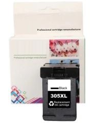 HP 305XL-3YM62AE (DeskJet 2300-2320-2700-2710-2720-2721-2722-2723-2724-2810-2820-2821-2822-2823-4100-4110-4120-4122-4130-ENVY 6000-6010-6012-6015-6020-6022-6030-6032-6052-6055-6058-6400-6420-6422-6430-6432-6452-6454-6455-6458-6475) Muadil Siyah Kartuşu