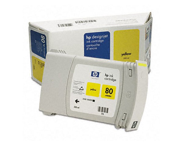 HP 80 (C4848A) Orjinal Sarı (Yellow) İnkJet Mürekkep Kartuşu