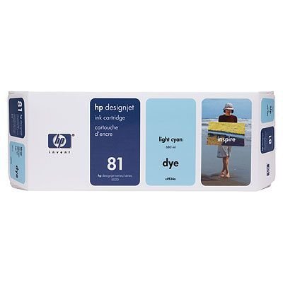 HP 81 (C4934A) Orjinal Açık Mavi (Light Cyan) İnkJet Mürekkep Kartuşu
