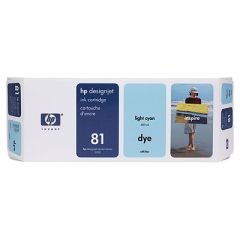 HP 81 (C4934A) Orjinal Açık Mavi (Light Cyan) İnkJet Mürekkep Kartuşu