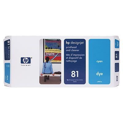 HP 81 (C4951A) Orjinal Mavi (Cyan) Baskı Kafası ve Baskı Kafası Temizleyicisi