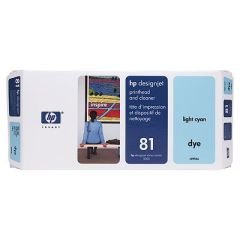 HP 81 (C4954A) Orjinal Açık Mavi (Light Cyan) Baskı Kafası ve Baskı Kafası Temizleyicisi
