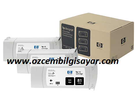 HP 81 (C5066A) Orjinal Black (Siyah) 3'Lü İnkJet Mürekkep Kartuş