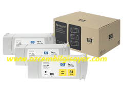 HP 81 (C5069A) Orjinal Sarı (Yellow) 3'Lü İnkJet Mürekkep Kartuş