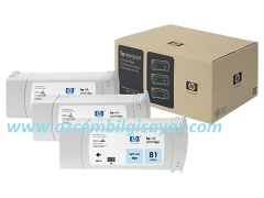 HP 81 (C5070A) Orjinal Açık Mavi (Light Cyan) 3'Lü İnkJet Mürekkep Kartuş