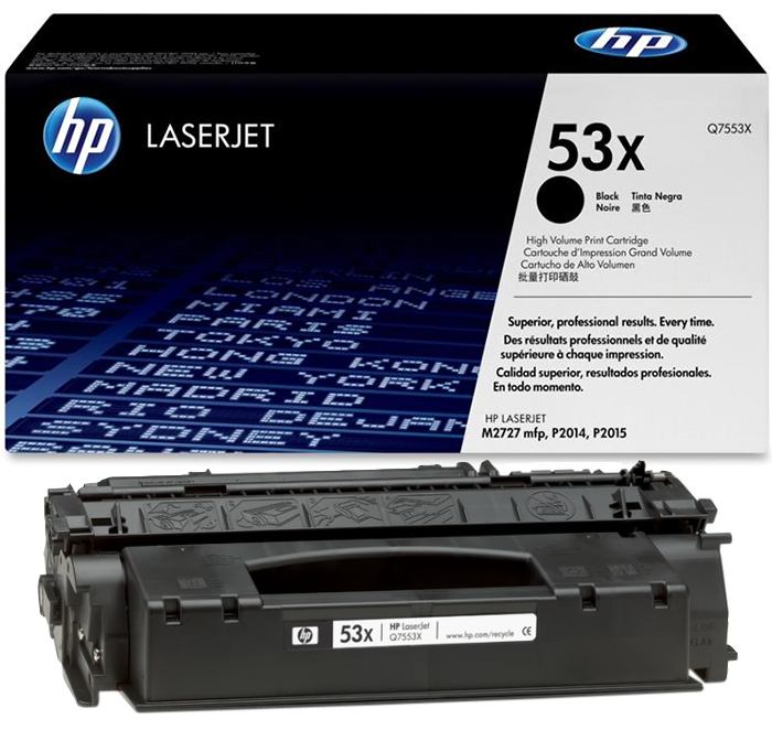 Boş HP Q7553X-53X (P2014-P2015-P3005-M2727) Siyah Toner Satış