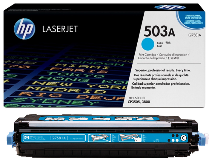 HP Q7581A-503A (CP3505-3800) Orjinal Mavi Toner