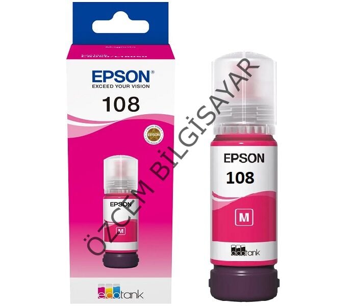 EPSON 108/C13T09C34A (ET-18100/L18050/L8050) Orjinal Kırmızı EcoTank Kartuşu (70 ml)