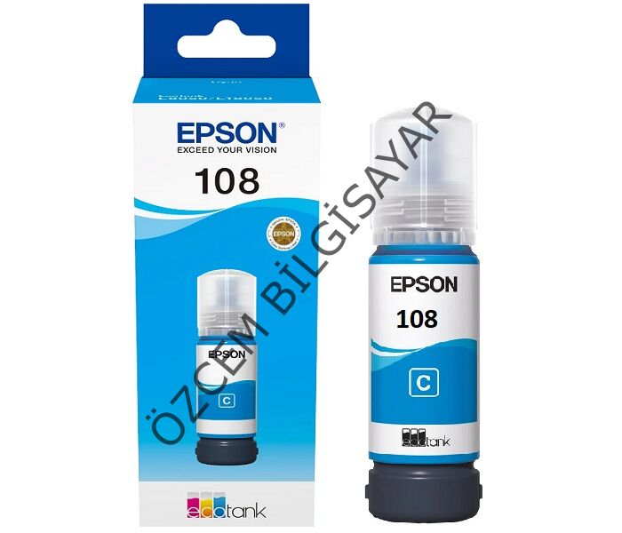EPSON 108/C13T09C24A (ET-18100/L18050/L8050) Orjinal Mavi EcoTank Kartuşu (70 ml)